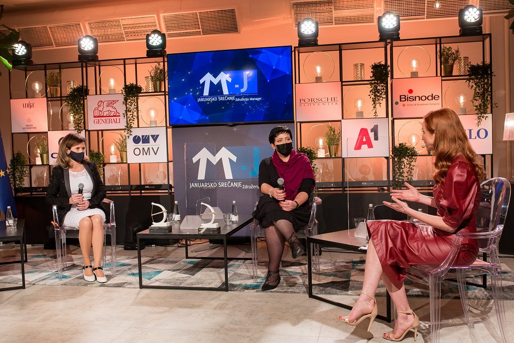 Mojca Leskovar, predsednica uprave družbe Thermana, in Nataša Kraškovic, direktorica družbe Alpeks Celje in Alpeks Gastro Zagreb